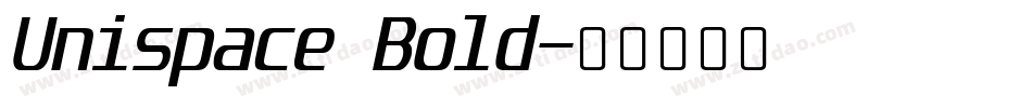 Unispace Bold字体转换